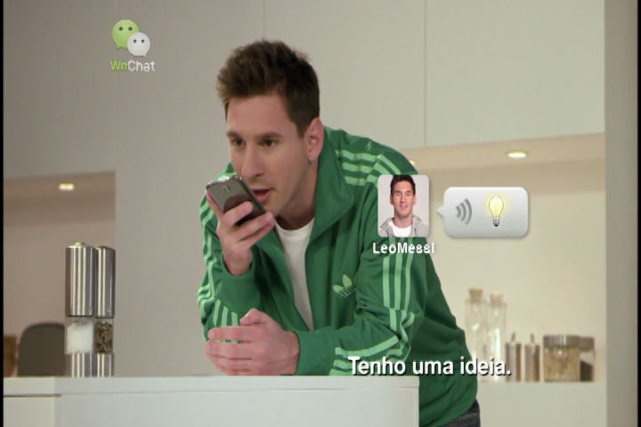 Messi é astro da campanha nacional do app WeChat