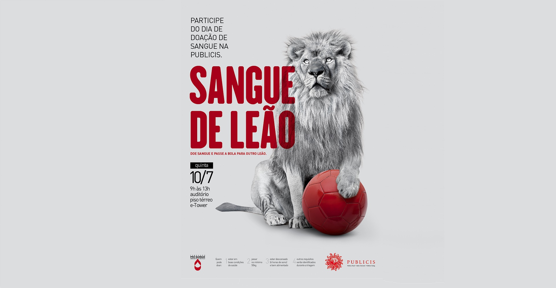 Publicis se transforma em posto itinerante de doação de sangue