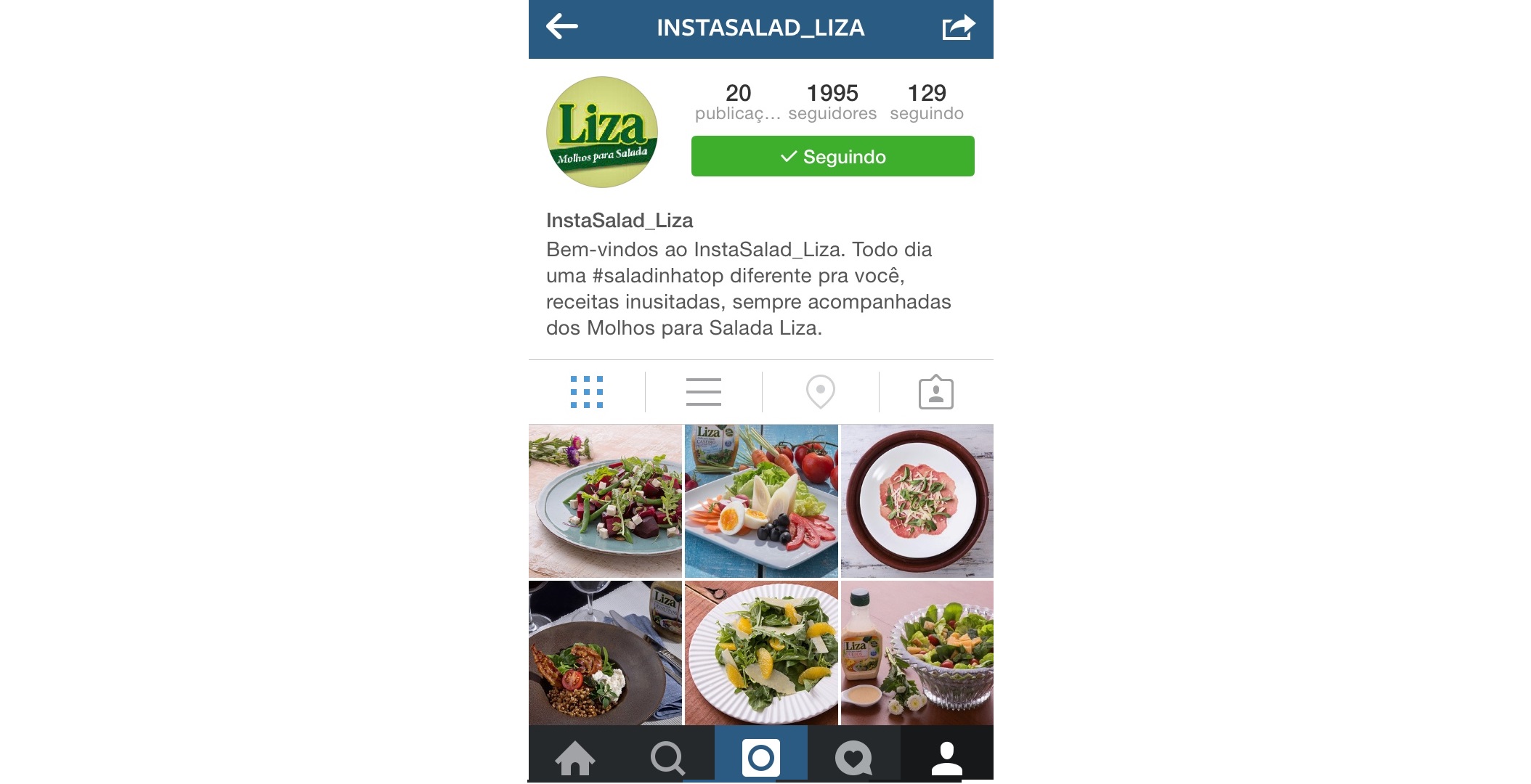 Molhos para Salada Liza apresentam #saladinhatop no Instagram