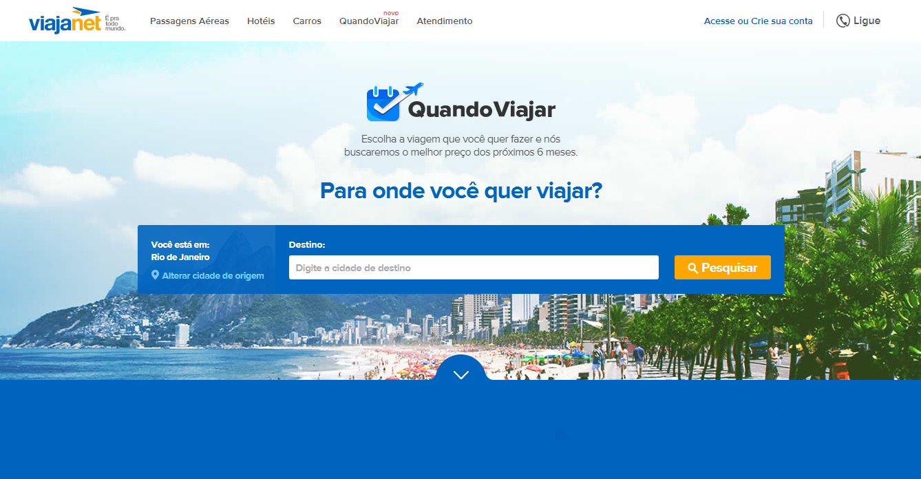 ViajaNet lança o “Google” das passagens aéreas