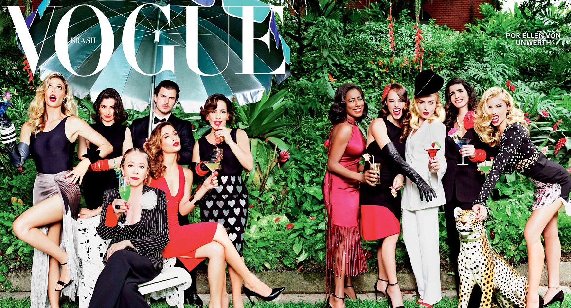 Vogue Brasil celebra os 50 anos da TV Globo com capa icônica