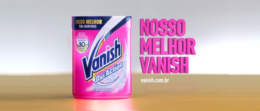 VanishOxiAction promete tirar manchas em 30 segundos