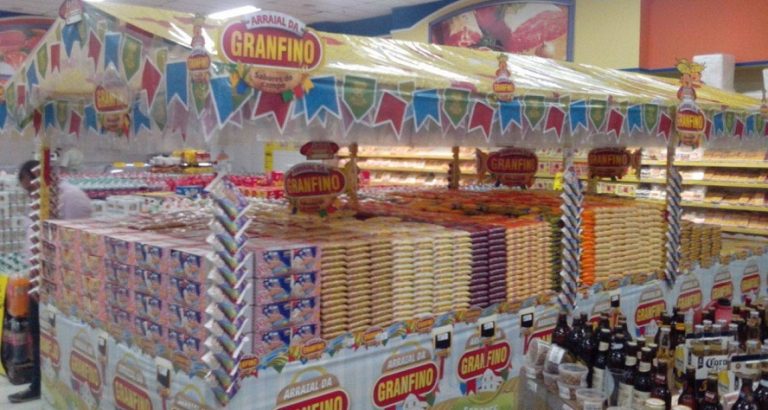 Granfino expõe produtos típicos em barracas julinas nos pontos de vendas