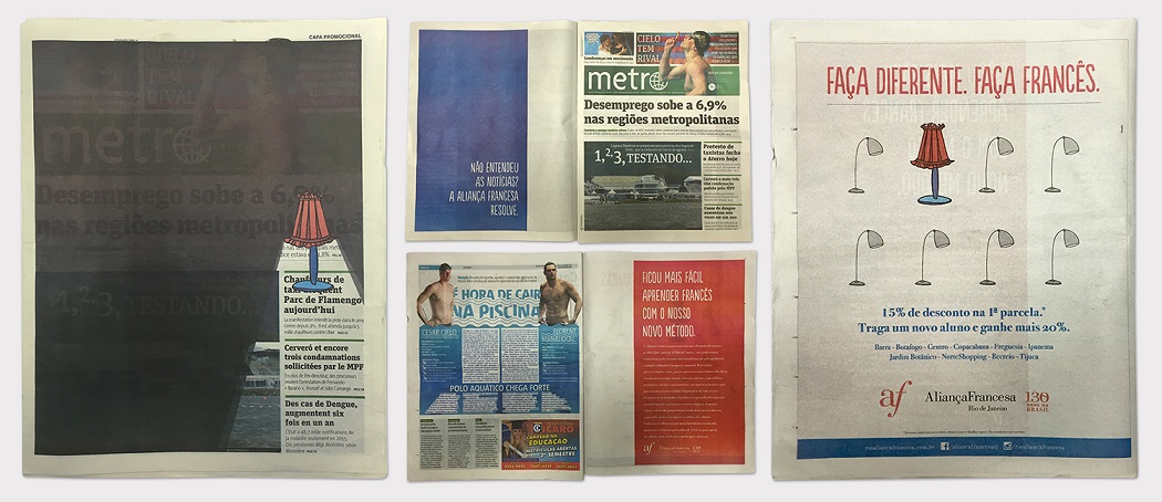 Ação da Kindle para a Aliança Francesa traduz manchetes do jornal Metro