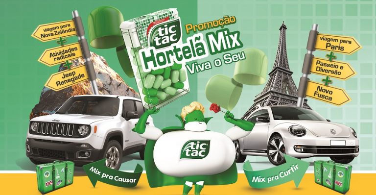 Tic Tac Hortelã Mix lança promoção com viagem e carro zero