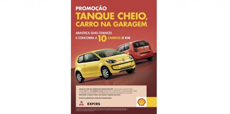 Promoção Shell “Tanque Cheio, Carro na Garagem” sorteia 10 Volkswagen UP!