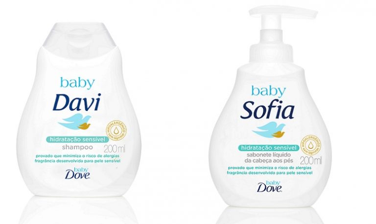Baby Dove cria embalagens personalizadas com nomes de bebês