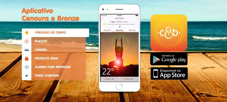 Cenoura & Bronze oferece aplicatico com ferramentas divertidas para curtir o verão