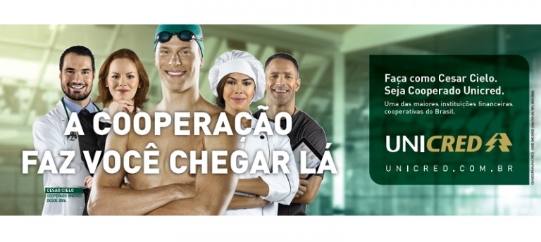 Unicred do Brasil estreia campanha com Cesar Cielo