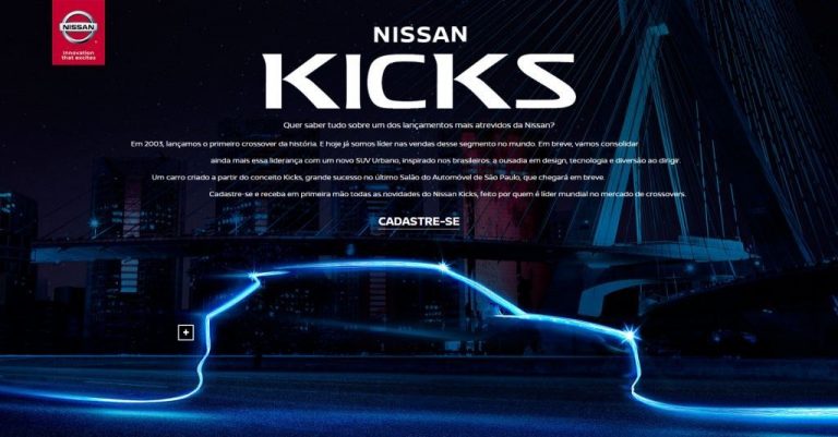 Nissan Kicks ganha hotsite para clientes