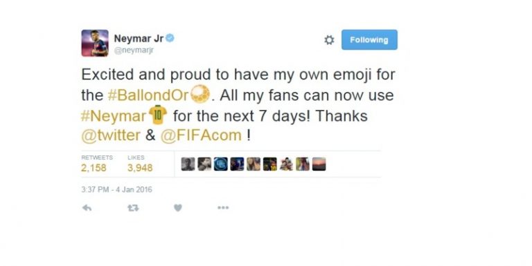 Bola de Ouro ganha Twitter Emojis exclusivos