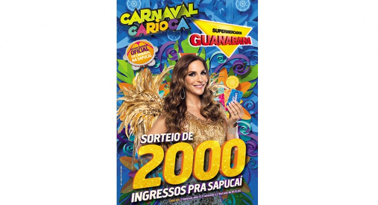 Supermercados Guanabara dará 2 mil ingressos para o Carnaval na Sapucaí