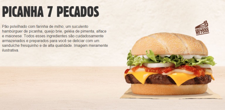 Burger King cria sanduíche inspirado nos 7 Pecados capitais