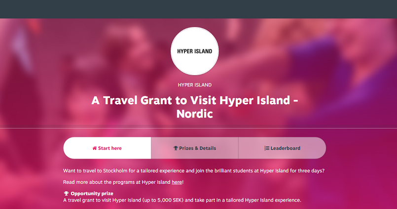 Hyper Island premiará vencedor de concurso com curso na Suécia