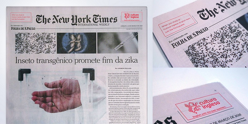 Cultura Inglesa brinca com tradução no caderno “The New York Times” da Folha