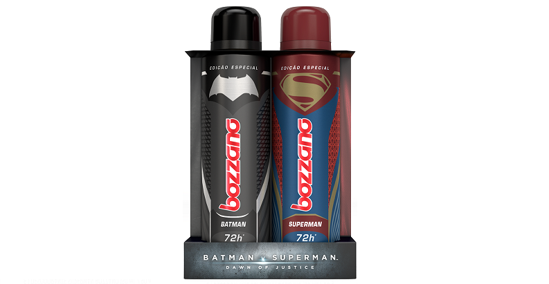 Bozzano lança linha de desodorantes inspirada nos heróis Batman e Superman