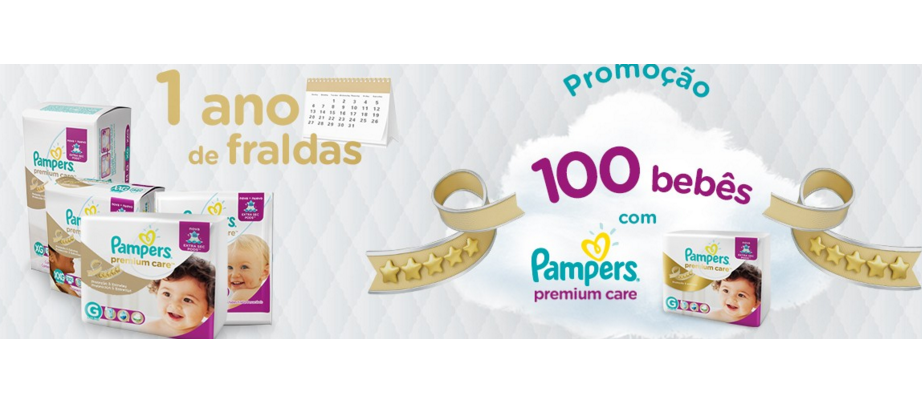 Pampers Premium Care lança promoção para presentear 100 bebês