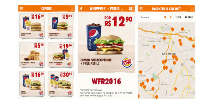 Burger King lança mobile app da marca