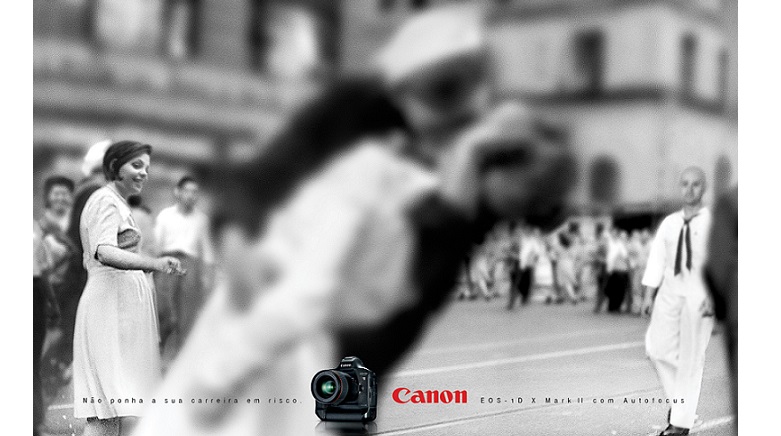 Canon cria anúncios com fotos históricas
