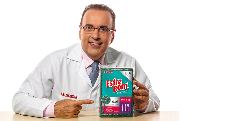 Dr. Bactéria é o novo embaixador da marca Esfrebom
