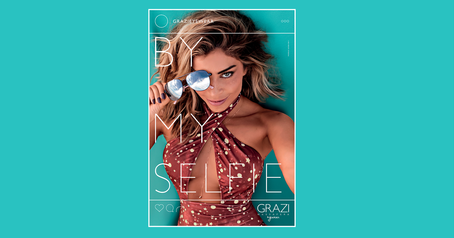 Com campanha “By my selfie”, Grazi Massafera divulga novos modelos de sua grife de óculos
