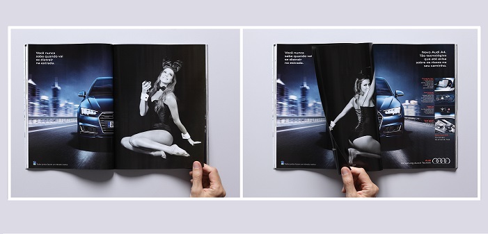 AlmapBBDO cria anúncio de Audi que interage com o conteúdo da Playboy