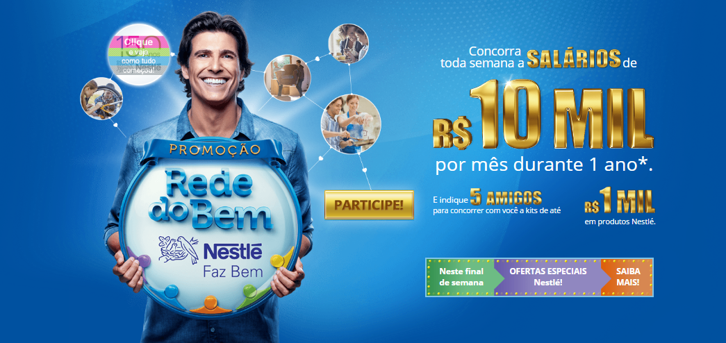 Nestlé estimula consumidores a indicarem amigos para serem premiados em ‘rede do bem’