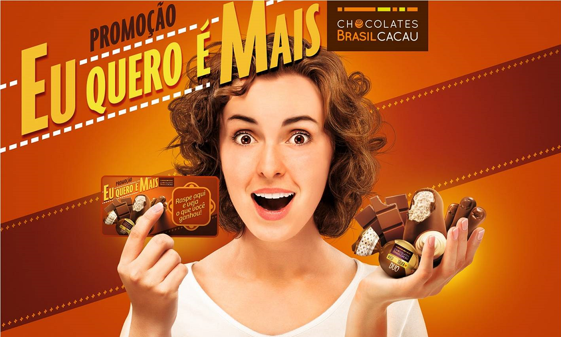 Chocolates Brasil Cacau lança a promoção Eu Quero É Mais