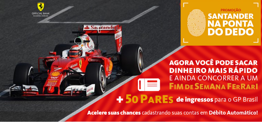 Santander premiará clientes com um Fim de Semana Ferrari