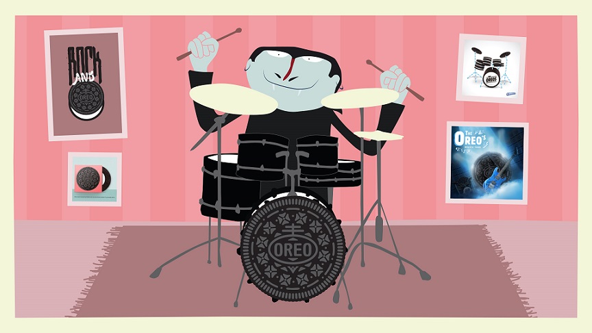Oreo lança post musical interativo para o Dia do Rock