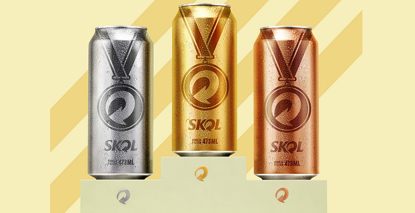 Medalhas olímpicas inspiram novas latas da Skol