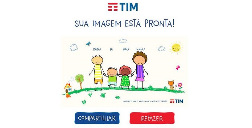 TIM cria plataforma de desenhos infantis em ação de Dia dos Pais