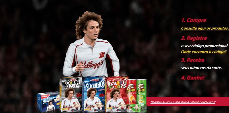 Kellogg’s e Pringles lançam promoção com o jogador David Luiz
