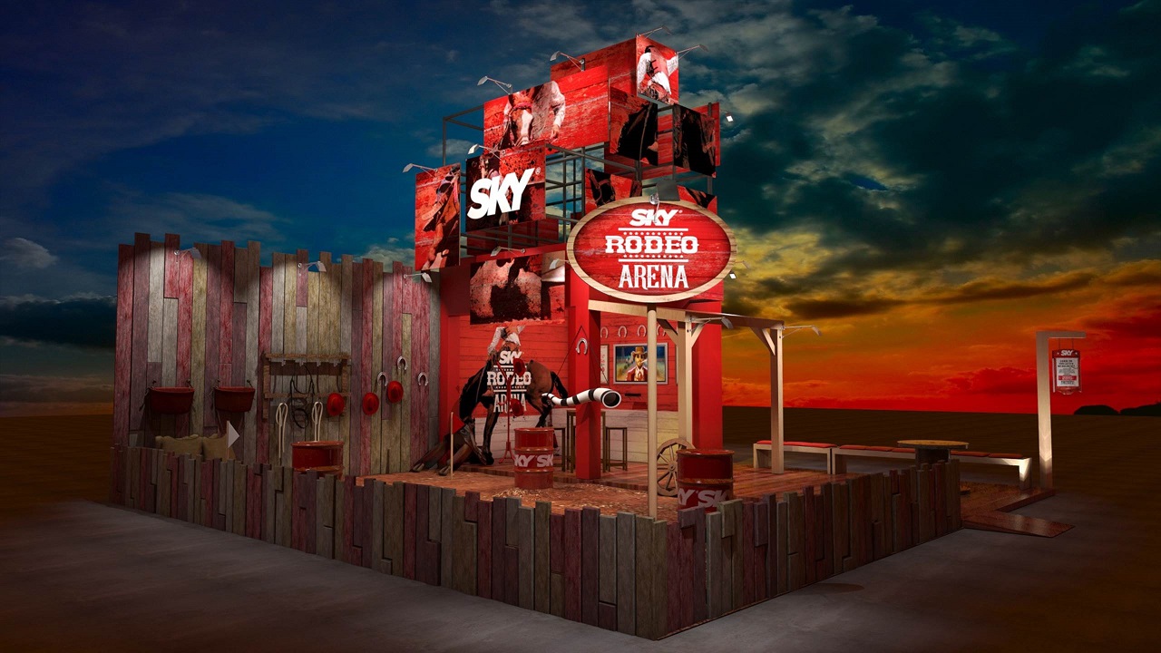 SKY leva brincadeira inspirada na prova dos três tambores ao Jaguariúna Rodeo Festival