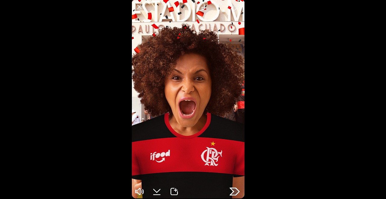 iFood presenteia torcedores do Flamengo com filtro no Snapchat