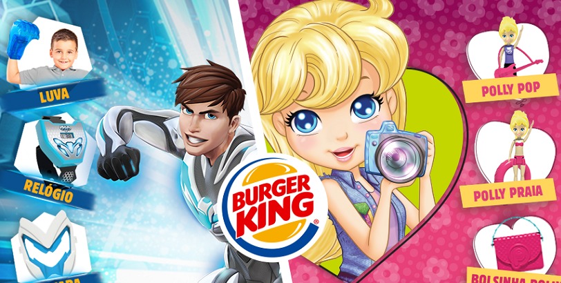 Burger King traz brinquedos da Polly pocket e Max Steel para combo King Jr