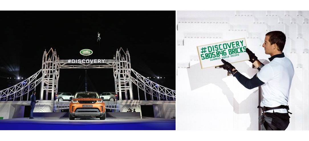 Réplica da Tower Bridge feita em Lego é palco para a estreia mundial do Novo Discovery da Land Rover