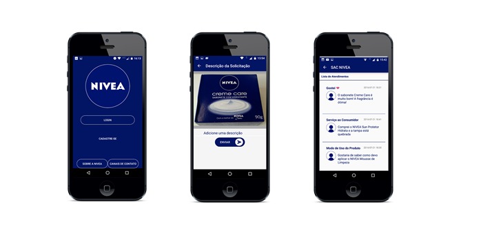 NIVEA apresenta aplicativo de Serviço de Atendimento ao Consumidor