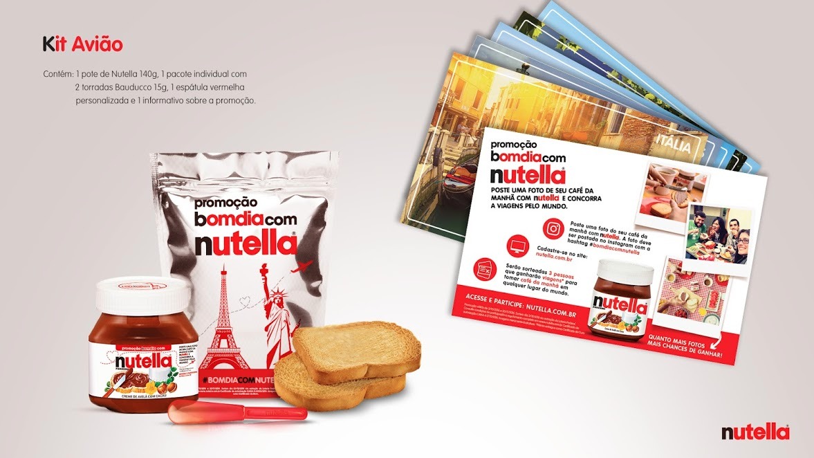 Nutella distribuirá kits de café da manhã na ponte aérea São Paulo - Rio