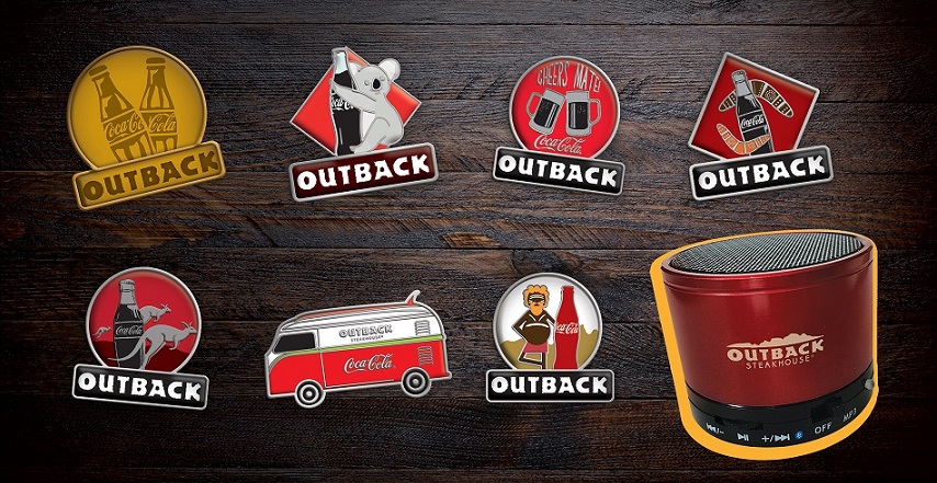 Outback e Coca-Cola criam pins exclusivos para clientes