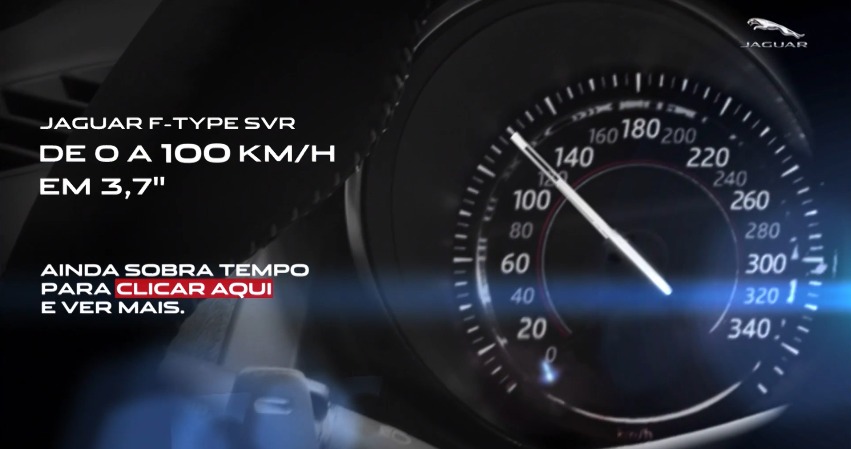 Jaguar F-TYPE SVR mostra que pode atingir a marca dos 100km/h em 3,7 segundos