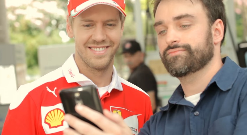 Sebastian Vettel vive dia de frentista em ação da Shell criada pela VML
