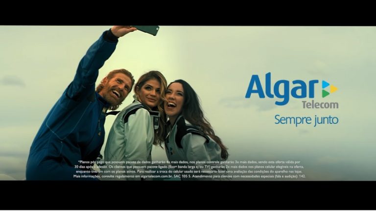 Thássia Naves, Bruna Vieira e Reynaldo Gianecchini em alta velocidade para Algar Telecom