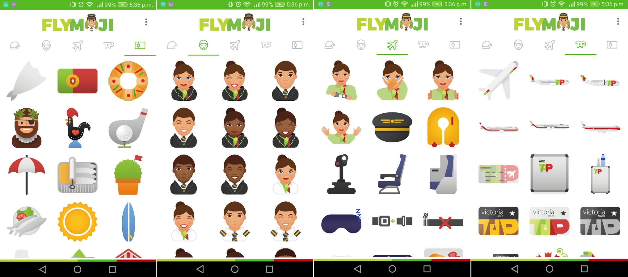 TAP lança emojis para smartphones