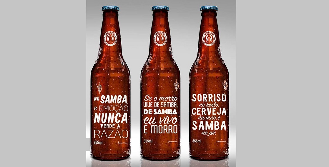 Antarctica comemora o centenário do samba com garrafas serigrafadas