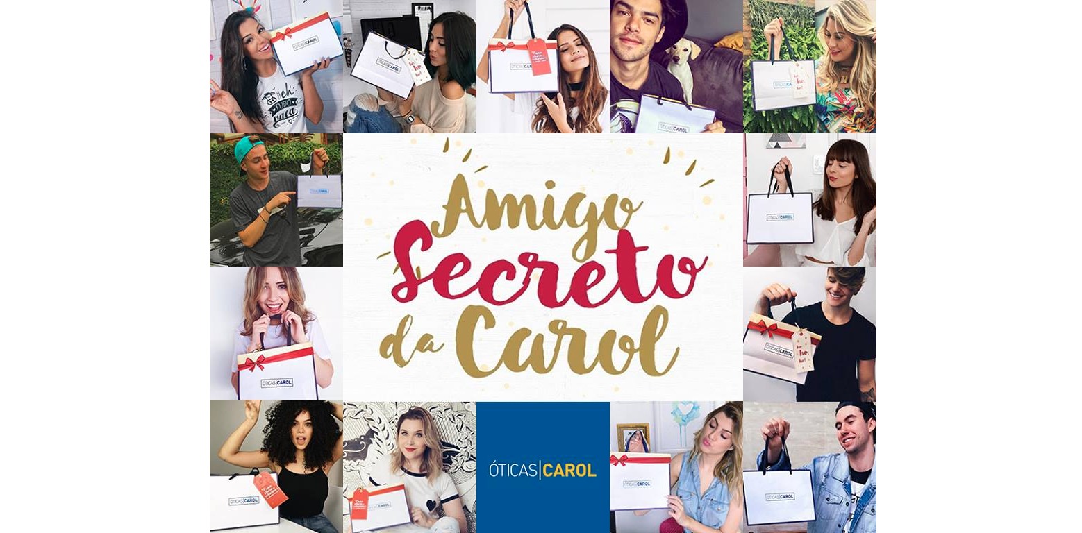 Óticas Carol lança “Amigo Secreto da Carol” com youtubers e bloggers