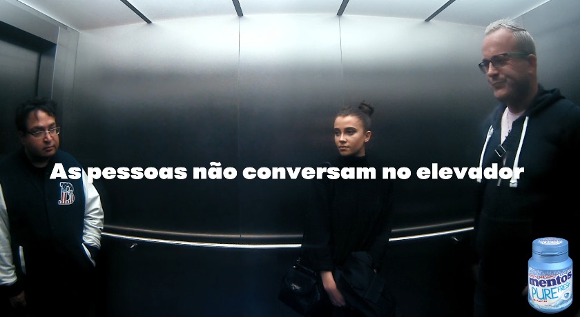 Mentos divulga filme que mostra elevador “movido a conversa”