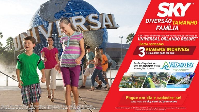 Promoção da SKY leva assinantes para os três parques da Universal Orlando Resort