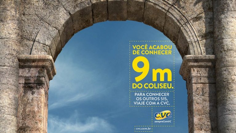 CVC mostra anúncios de pontos turísticos em tamanho real