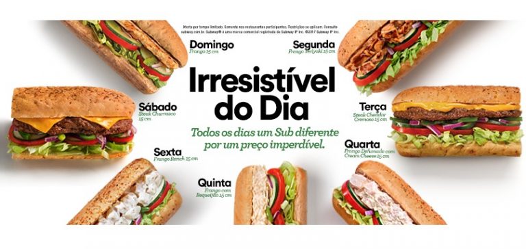Subway lança promoção diária de sanduíches